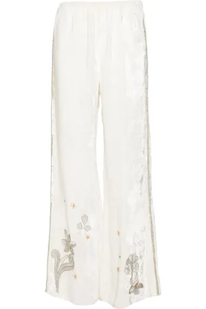 FORTE FORTE Pantalones anchos de terciopelo