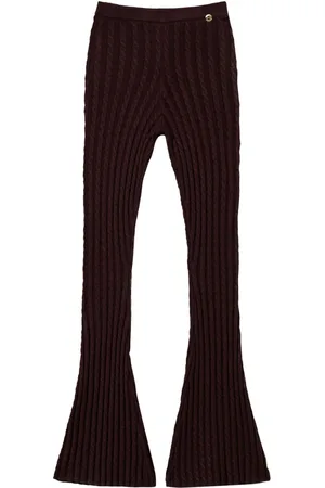 Twin-Set Pantalones acampanados en tejido de ochos