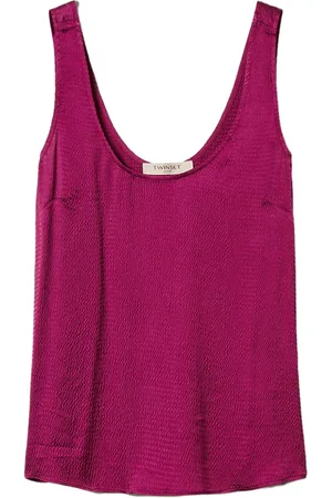 Twin-Set Top satinado con efecto martillado