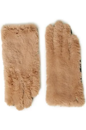 Twin-Set Guantes con ribete de pelo artificial
