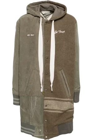 GREG LAUREN Chamarra con logo bordado y diseño patchwork