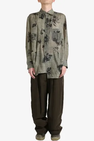 ZIGGY CHEN Floral-print pleated shirt