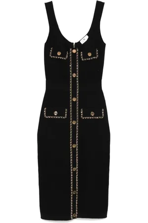 Elisabetta Franchi Vestido midi con detalle de cadena