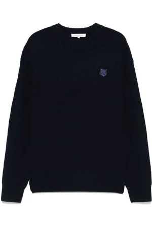 Maison Kitsuné Suéter de canalé con parche Bold Fox Head