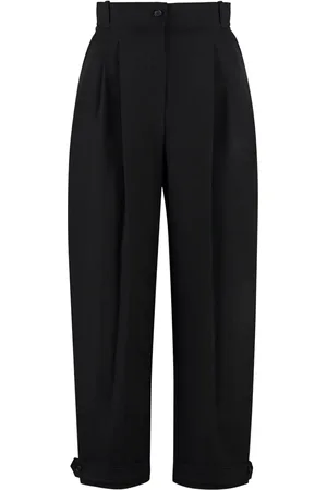 Alexander McQueen Pantalones capri tapered con tiro alto