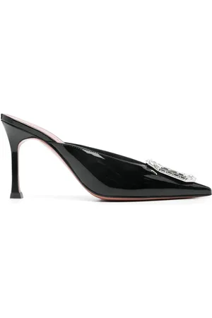 Amina Muaddi Mules Camelia con tacón 90mm