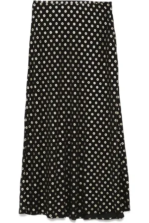 RIXO London Falda midi con estampado floral