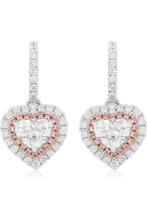 HYT Jewelry Aretes en oro blanco de 18kt con diamantes