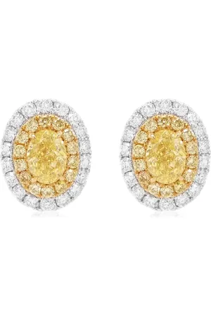 HYT Jewelry Aretes en oro blanco de 18kt con diamantes