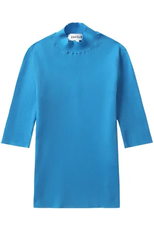 ENFÖLD Top tejido de canalé con cuello alto