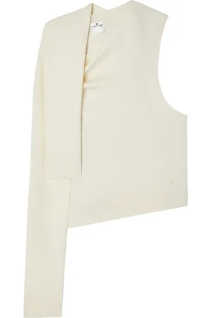 Courrèges Top tejido con hombros descubiertos