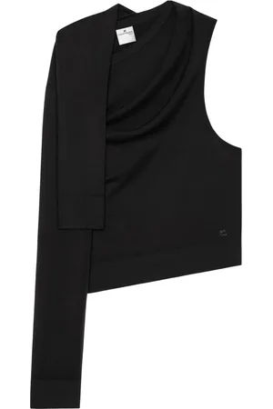 Courrèges Top tejido con hombros descubiertos