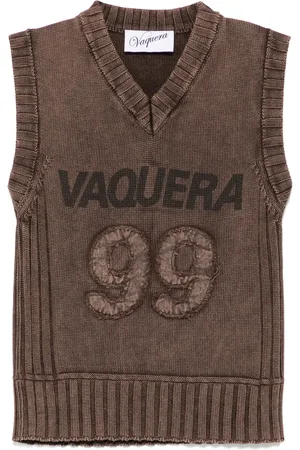 Vaquera Chaleco tejido de canalé