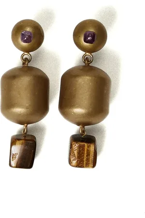 Twin-Set Aretes con acabado oxidado