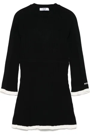 Msgm Vestido tejido de canalé