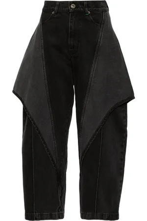 J.W.Anderson Jeans capri con diseño escultural