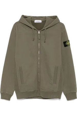 Stone Island Hoodie con efecto cepillado