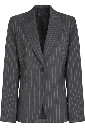 Karl Lagerfeld Blazer con rayas diplomáticas estampadas