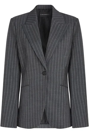 Karl Lagerfeld Blazer con rayas diplomáticas estampadas