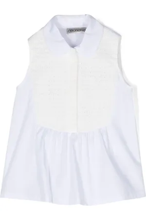 Simonetta Camisa sin mangas con paneles de encaje