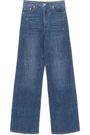 Maje Jeans con apliques de strass