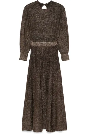 Maje Vestido largo con diseño tejido