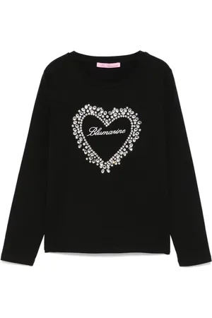 MISS BLUMARINE Playera con detalles de strass