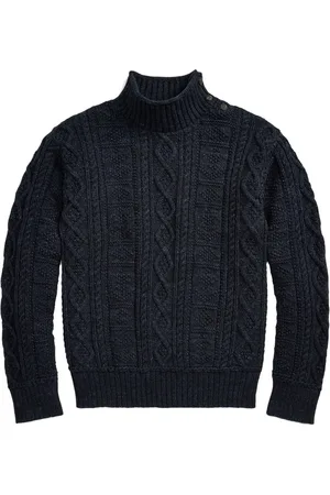 Ralph Lauren Suéter en tejido de ochos con cuello falso