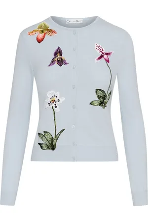 Oscar de la Renta Cárdigan Orchid Threadwork