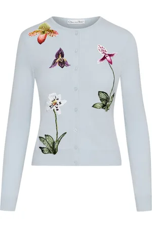 Oscar de la Renta Cárdigan Orchid Threadwork