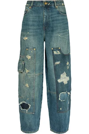 Ganni Jeans cargo con diseño ancho