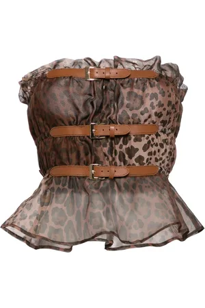 Cynthia Rowley Top de seda Buckle Up