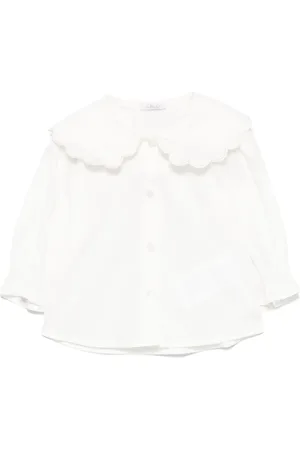 Le Bebé Enfant Camisa con cuello festoneado