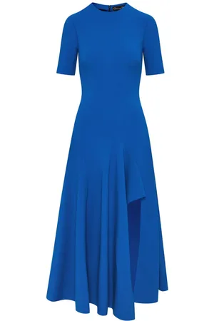 Oscar de la Renta Vestido midi con detalle de onda