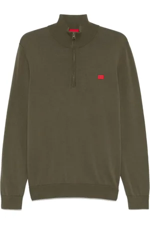 HUGO BOSS Suéter con etiqueta del logo