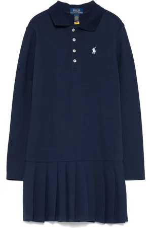 Ralph Lauren Vestido estilo playera tipo polo con pliegues