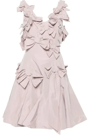 Viktor & Rolf Vestido con aplique floral y cuello en V