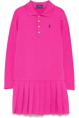 Ralph Lauren Vestido estilo playera tipo polo con pliegues