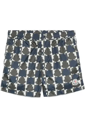 Moncler Shorts de playa con logo estampado