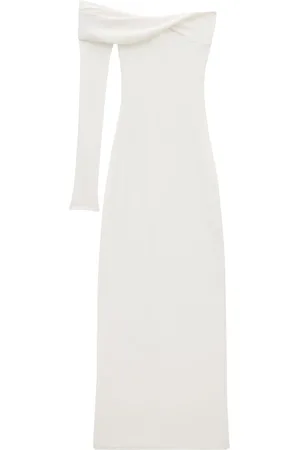 Courrèges Vestido largo con hombro descubierto