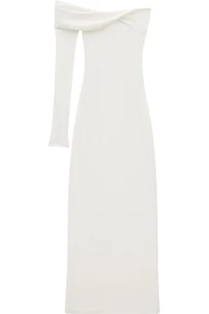 Courrèges Vestido largo con hombro descubierto