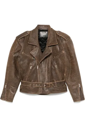 R13 Chamarra biker con hombros oversize