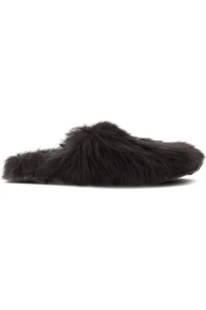 YVES SALOMON Slippers texturizados