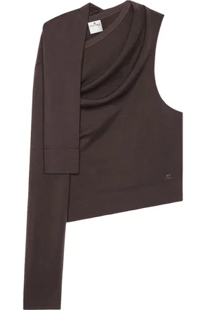 Courrèges Top tejido con hombros descubiertos