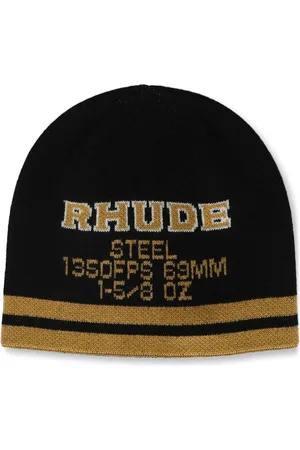 Rhude Gorro tejido con logo en intarsia