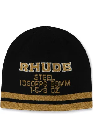 Rhude Gorro tejido con logo en intarsia