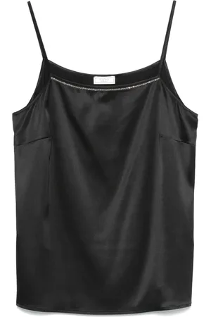 PESERICO SIGN Top con ribete de mostacillas