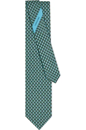 Salvatore Ferragamo Corbata con estampado de scooter