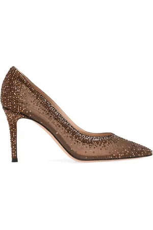 Gianvito Rossi Zapatillas de seda con tacón de 85mm