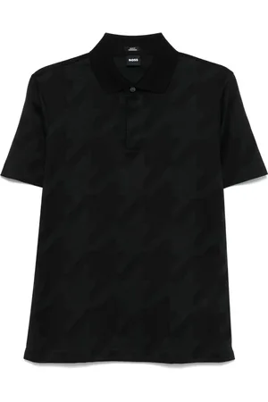 HUGO BOSS Playera tipo polo con motivo pied de poule